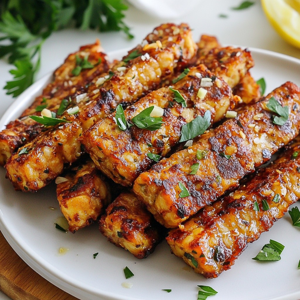 Crispy High-Protein Garlic Herb Tempeh Recipe
