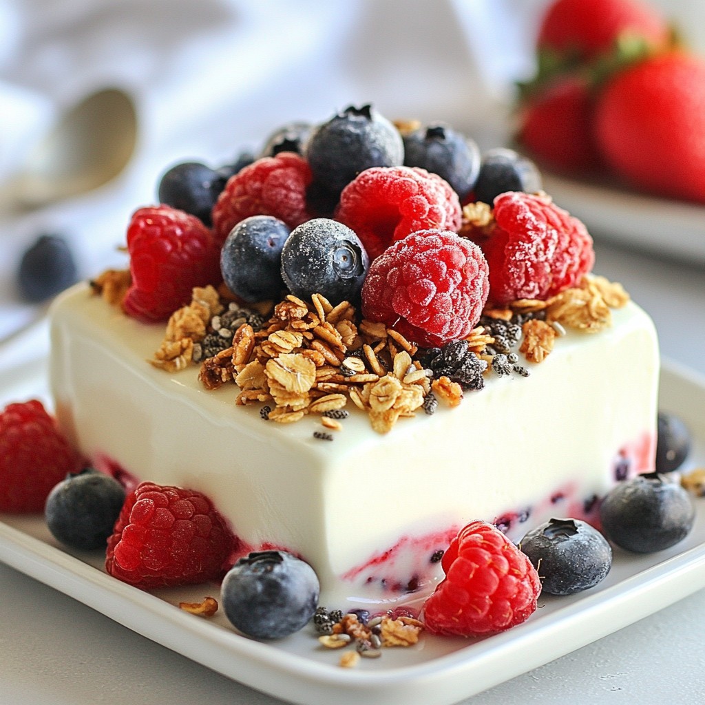 Frozen Yogurt Bark with Berries Delightful Treat