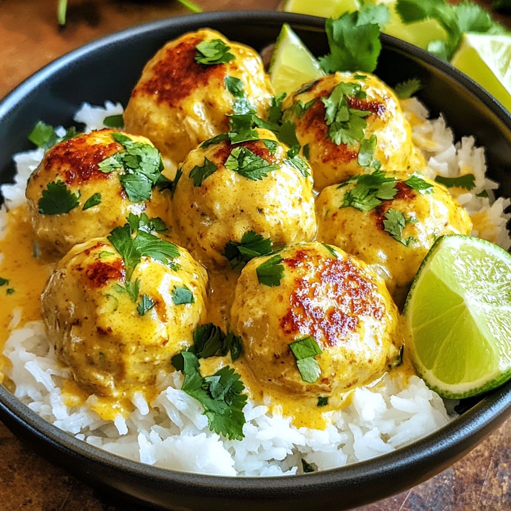Coconut Curry Chicken Meatballs Flavorful and Easy Recipe