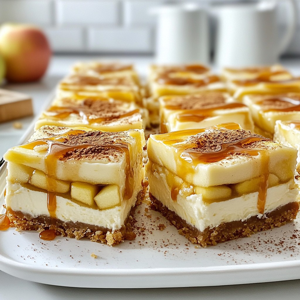 Caramel Apple Cheesecake Bars Irresistible Dessert Treat