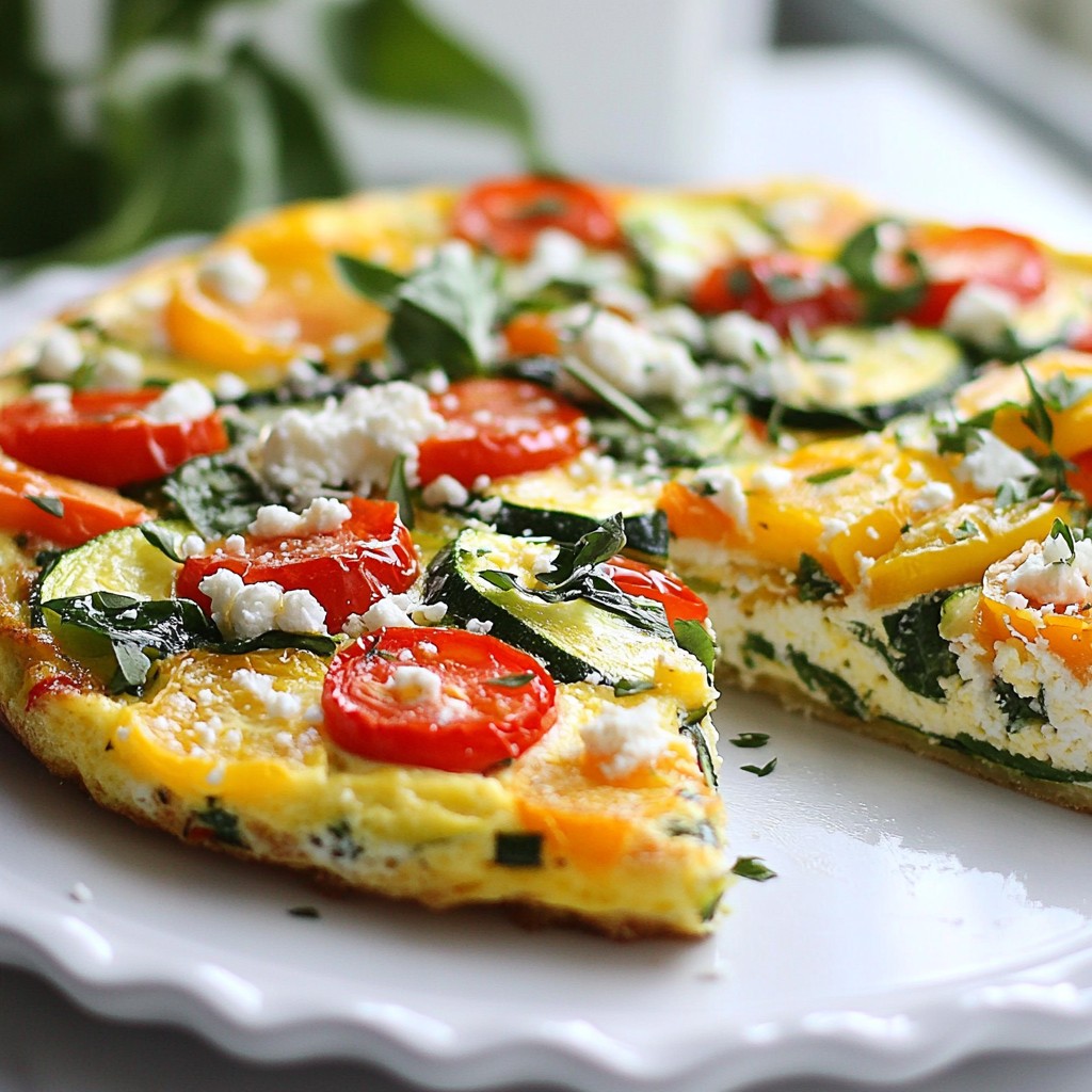 Hearty High-Protein Veggie and Egg White Frittata Recipe