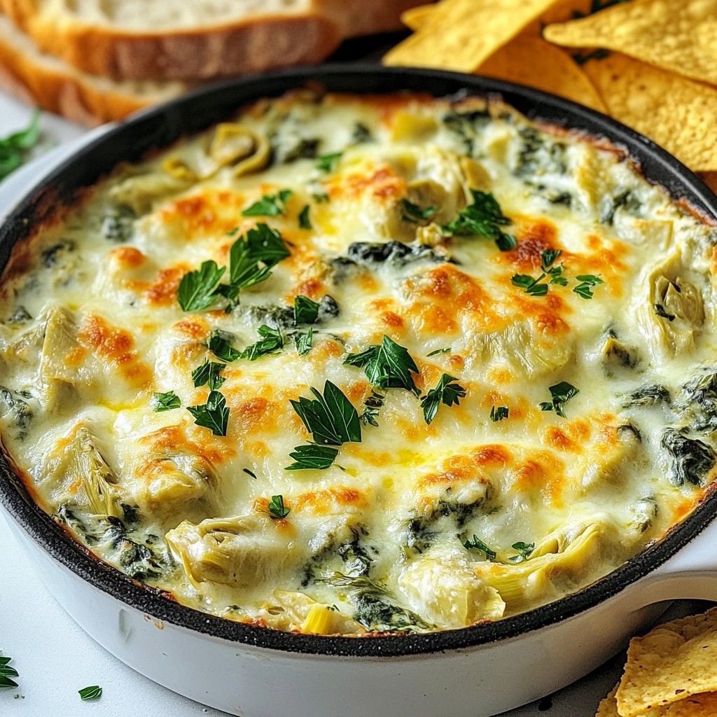 Spinach Artichoke Dip Skillet Creamy and Easy Delight