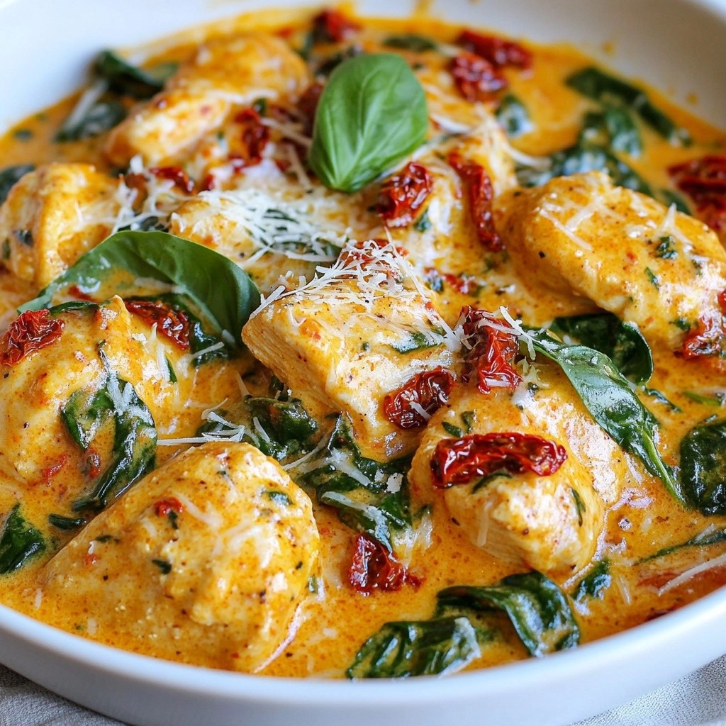 Creamy High-Protein Sun-Dried Tomato Chicken Skillet