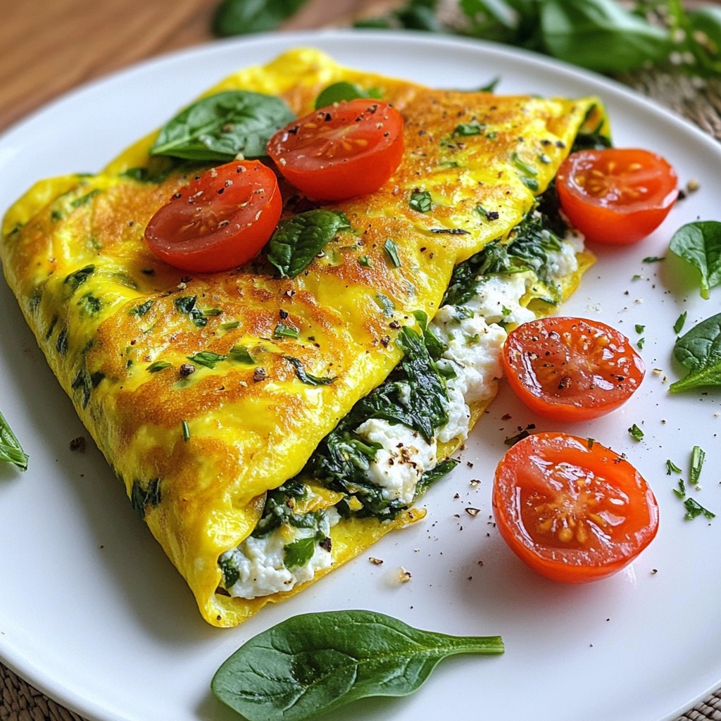 Savory High-Protein Cottage Cheese and Herb Omelette