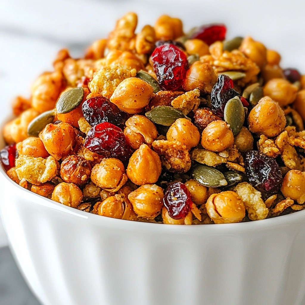 Crunchy High-Protein Roasted Chickpea Snack Mix