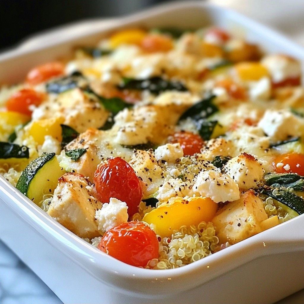 Savory High-Protein Baked Feta and Chicken Casserole