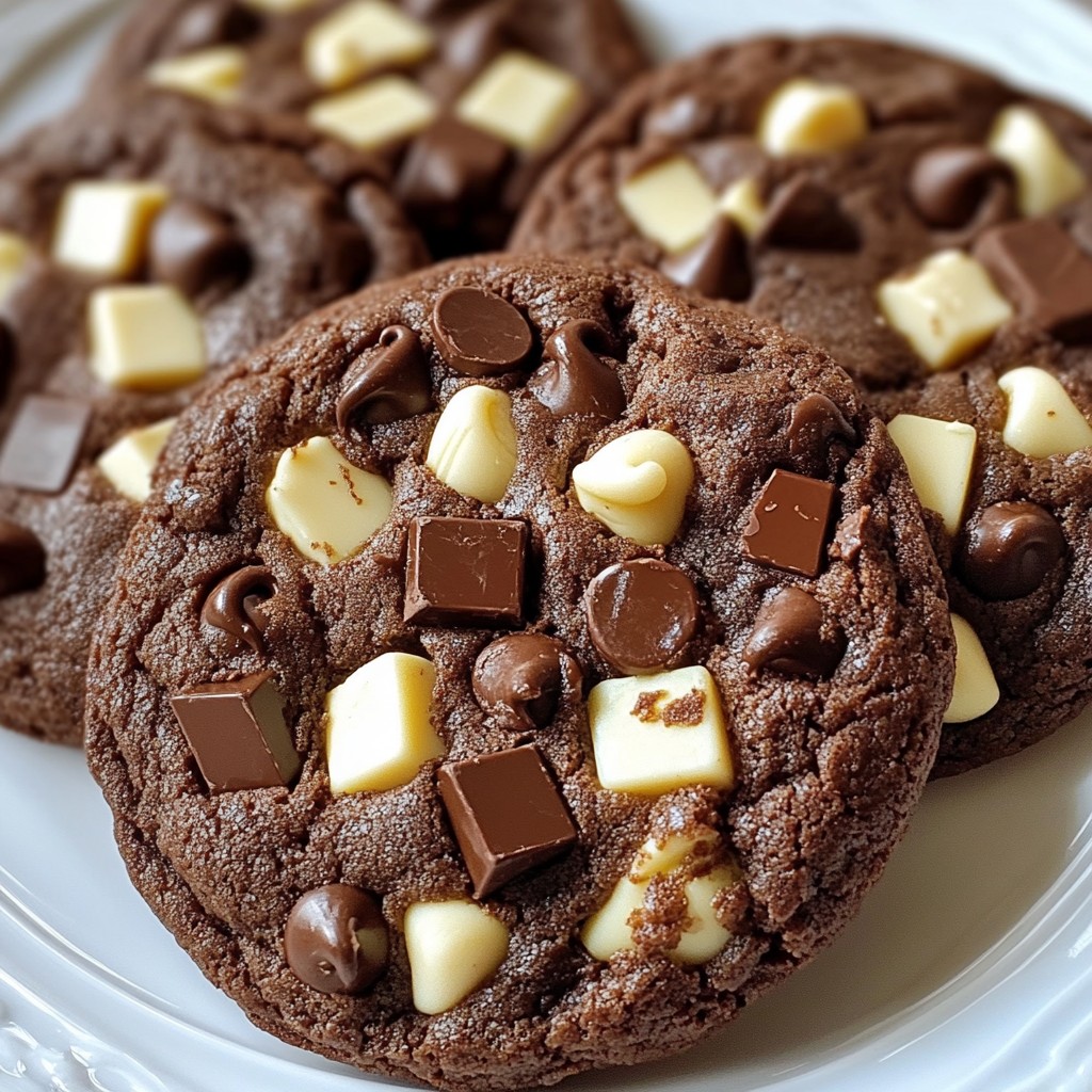 Triple Chocolate Fudge Cookies Decadent and Rich Treat