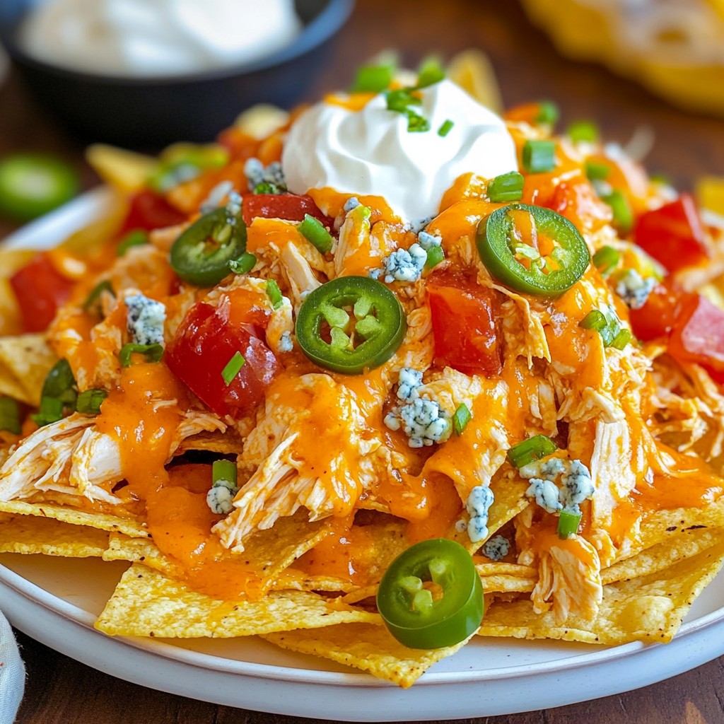 Loaded Buffalo Chicken Nachos Flavorful Game Day Treat