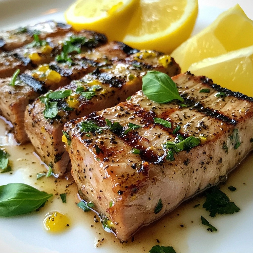 Savory High-Protein Lemon Herb Tuna Steaks Recipe