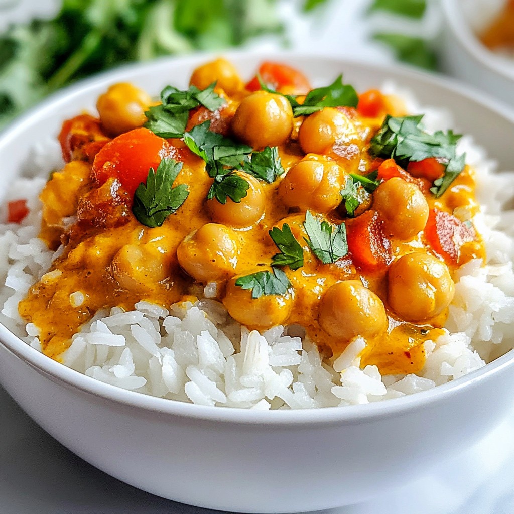 Vegan Chickpea Tikka Masala Flavorful and Simple Dish