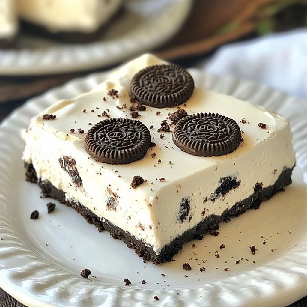 No-Bake Oreo Cheesecake Bars Delightful Sweet Treat