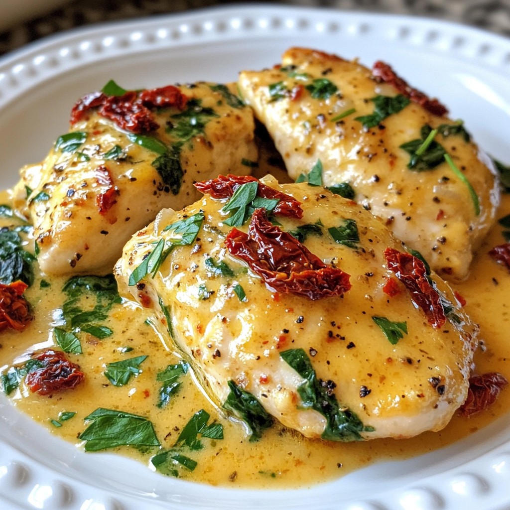 Creamy Garlic Tuscan Chicken Flavorful Dinner Delight