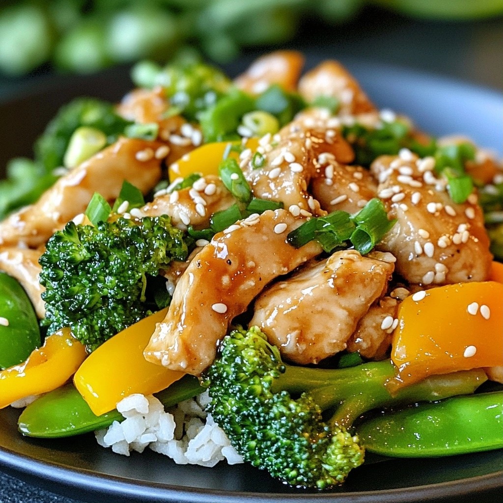 Savory High-Protein Garlic Ginger Chicken Stir Fry Recipe