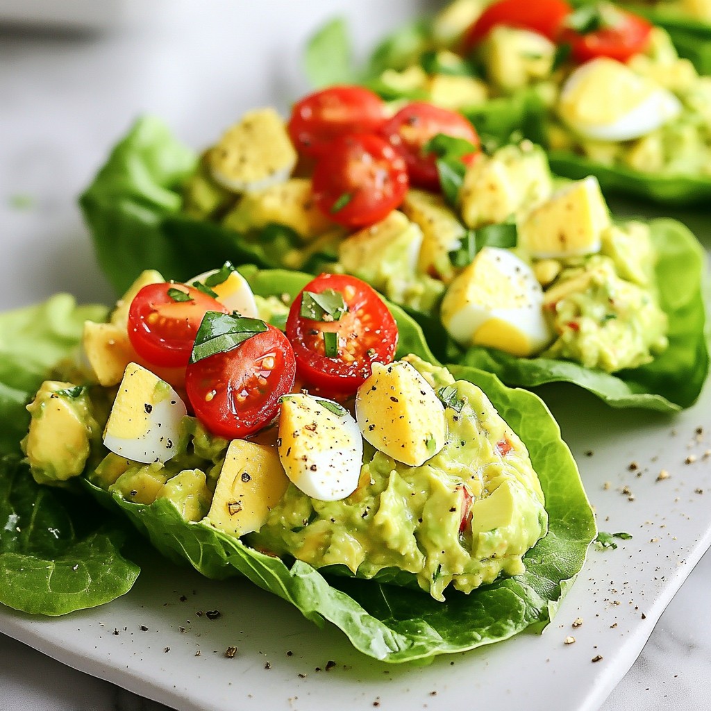 Avocado Egg Salad Lettuce Wraps Tasty and Simple Meal