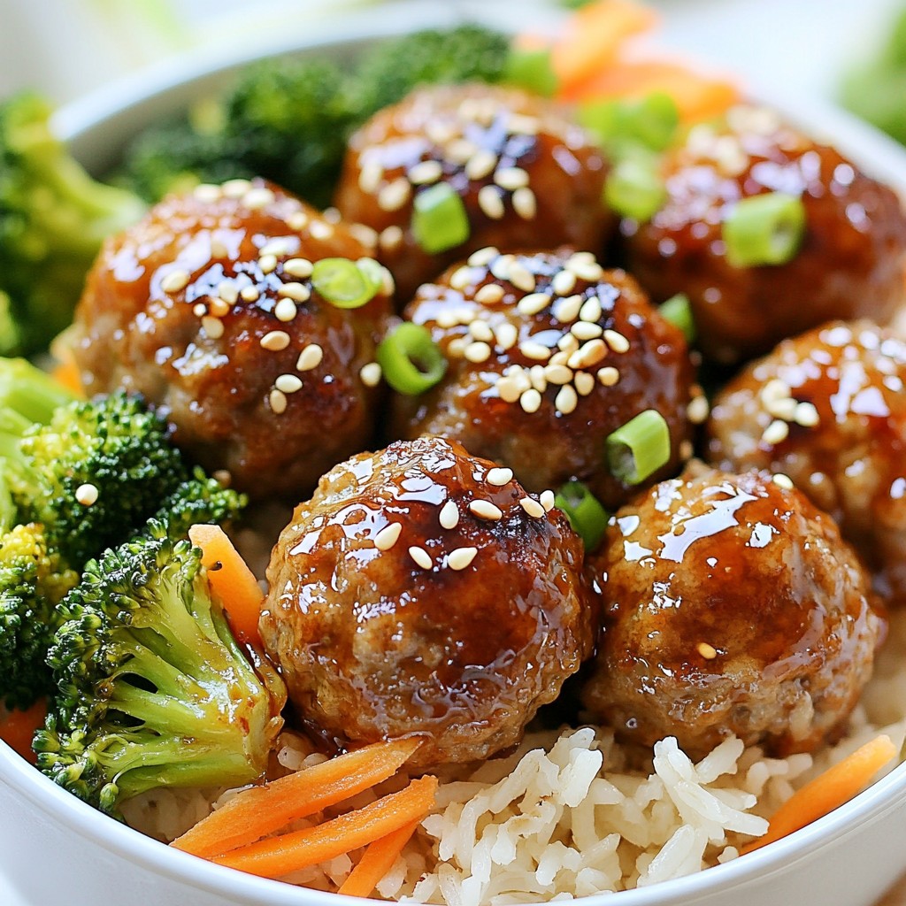 Teriyaki Meatball Rice Bowls Delicious and Easy Meal