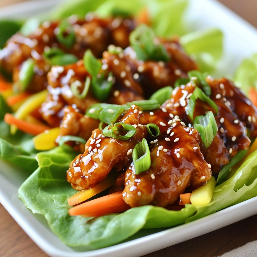 Teriyaki Chicken Lettuce Wraps Flavorful and Easy Meal