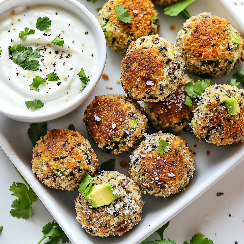 Crunchy High-Protein Black Bean and Avocado Bites