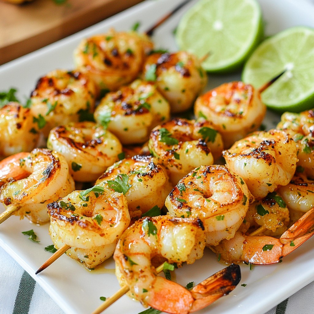 Chili Lime Grilled Shrimp Skewers Tasty and Simple Dish