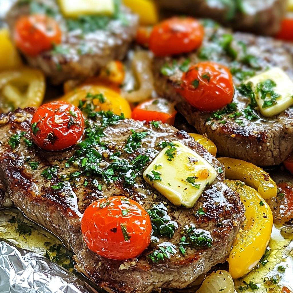 Garlic Herb Butter Steak Foil Packs Quick and Tasty Meal