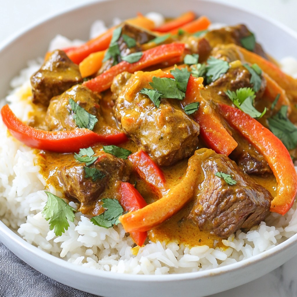 Slow Cooker Beef Coconut Curry Flavorful Comfort Dish