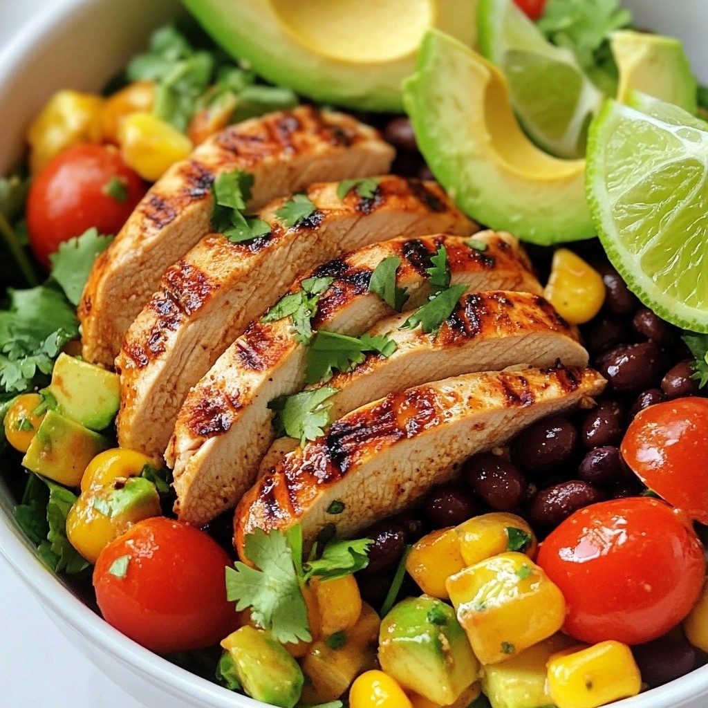 Zesty High-Protein Lime Chicken and Avocado Salad Delight