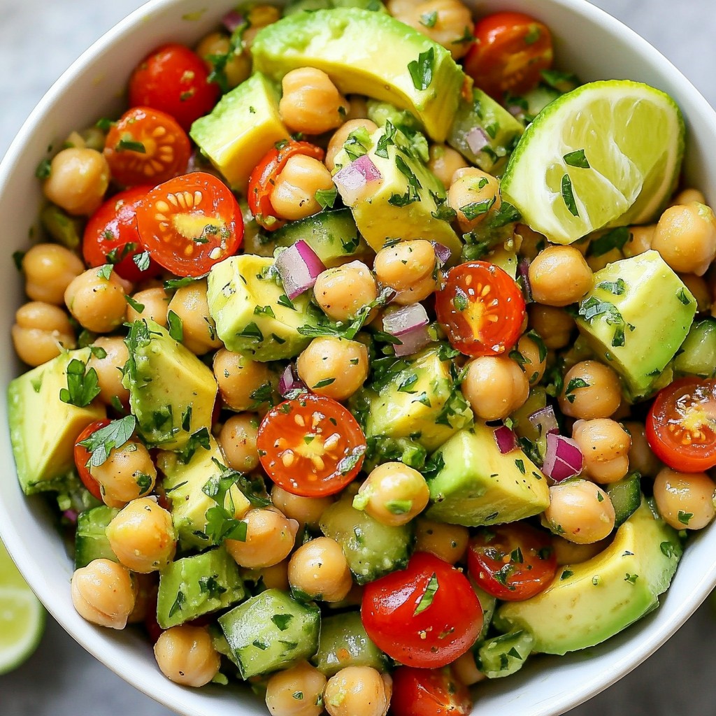 Satisfying protein-packed Chickpea and Avocado Salad