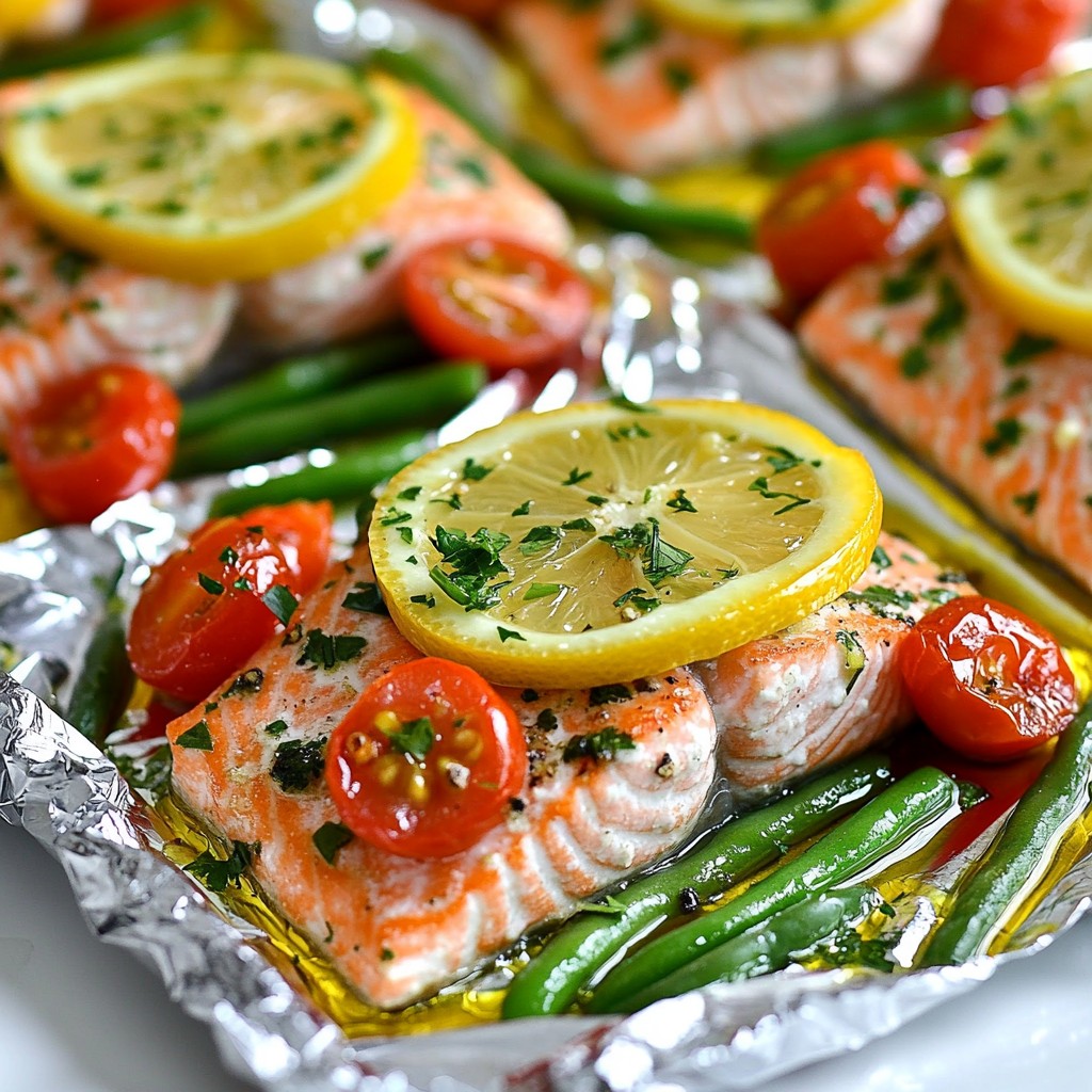 Lemon Garlic Salmon Foil Packs Flavorful and Easy Meal