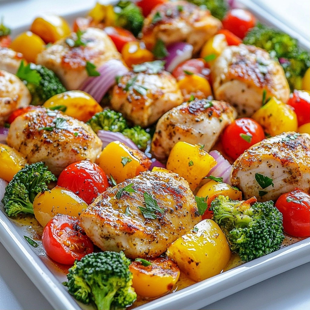 Savory High-Protein Chicken and Veggie Sheet Pan Meal