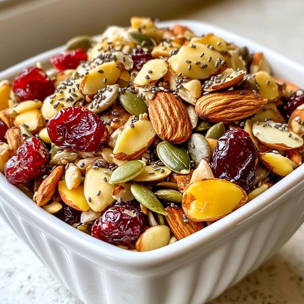 Crunchy High-Protein Almond and Cranberry Trail Mix