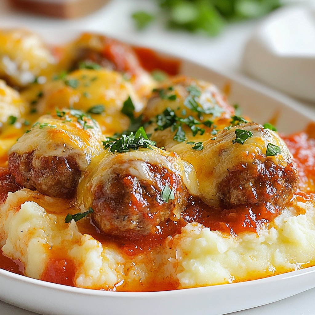 Meatball Mashed Potato Bake Hearty and Flavorful Dish