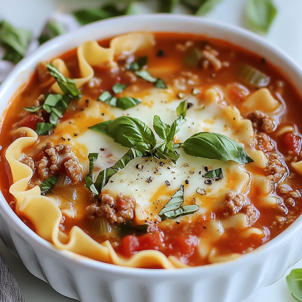One Pot Lasagna Soup Hearty and Satisfying Bowl