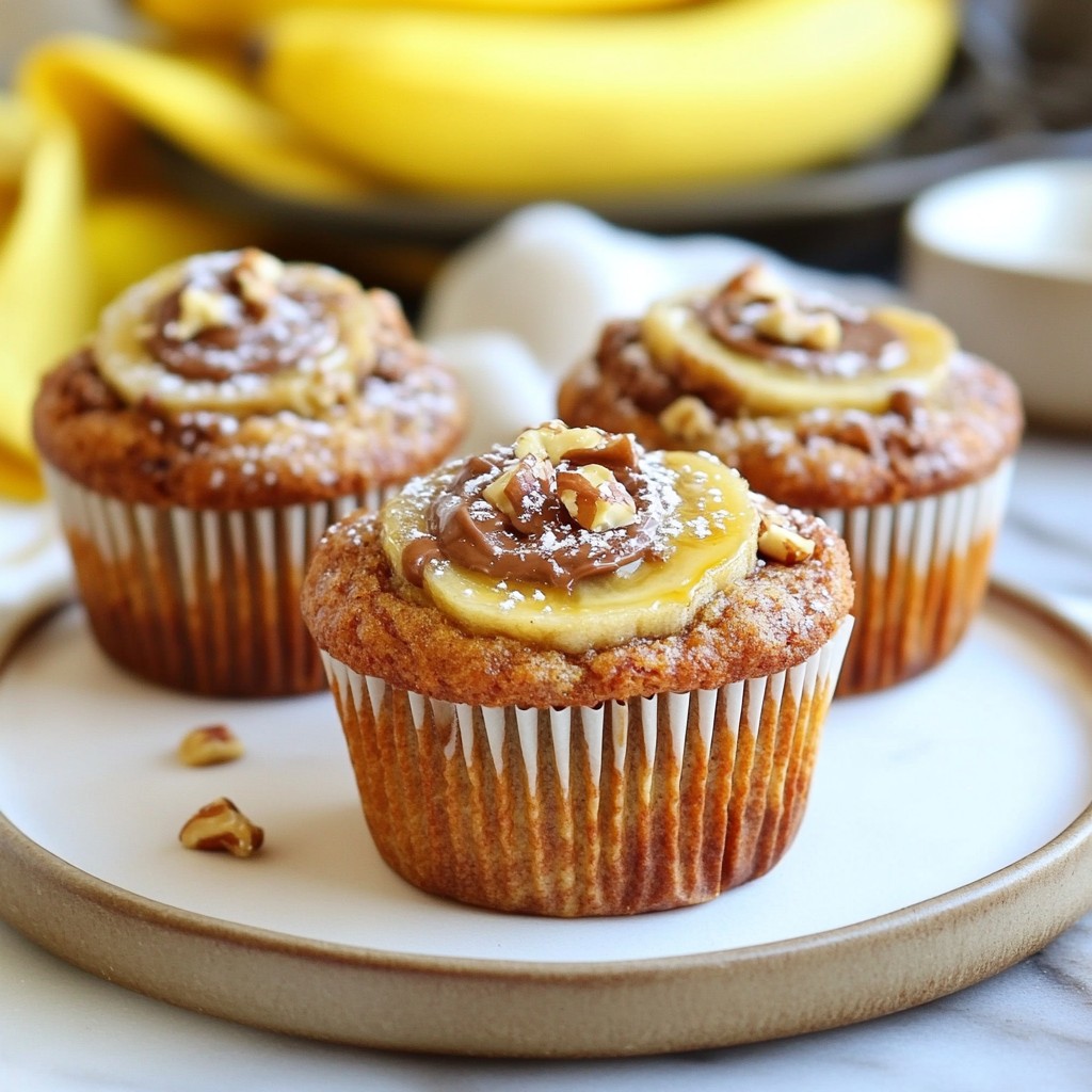Nutella Swirl Banana Muffins Delightful and Easy Bake