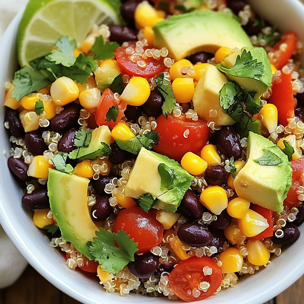 Satisfying High-Protein Quinoa and Black Bean Salad Delight