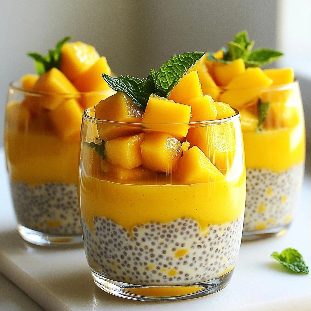 Refreshing high-protein Mango Chia Protein Pudding Recipe