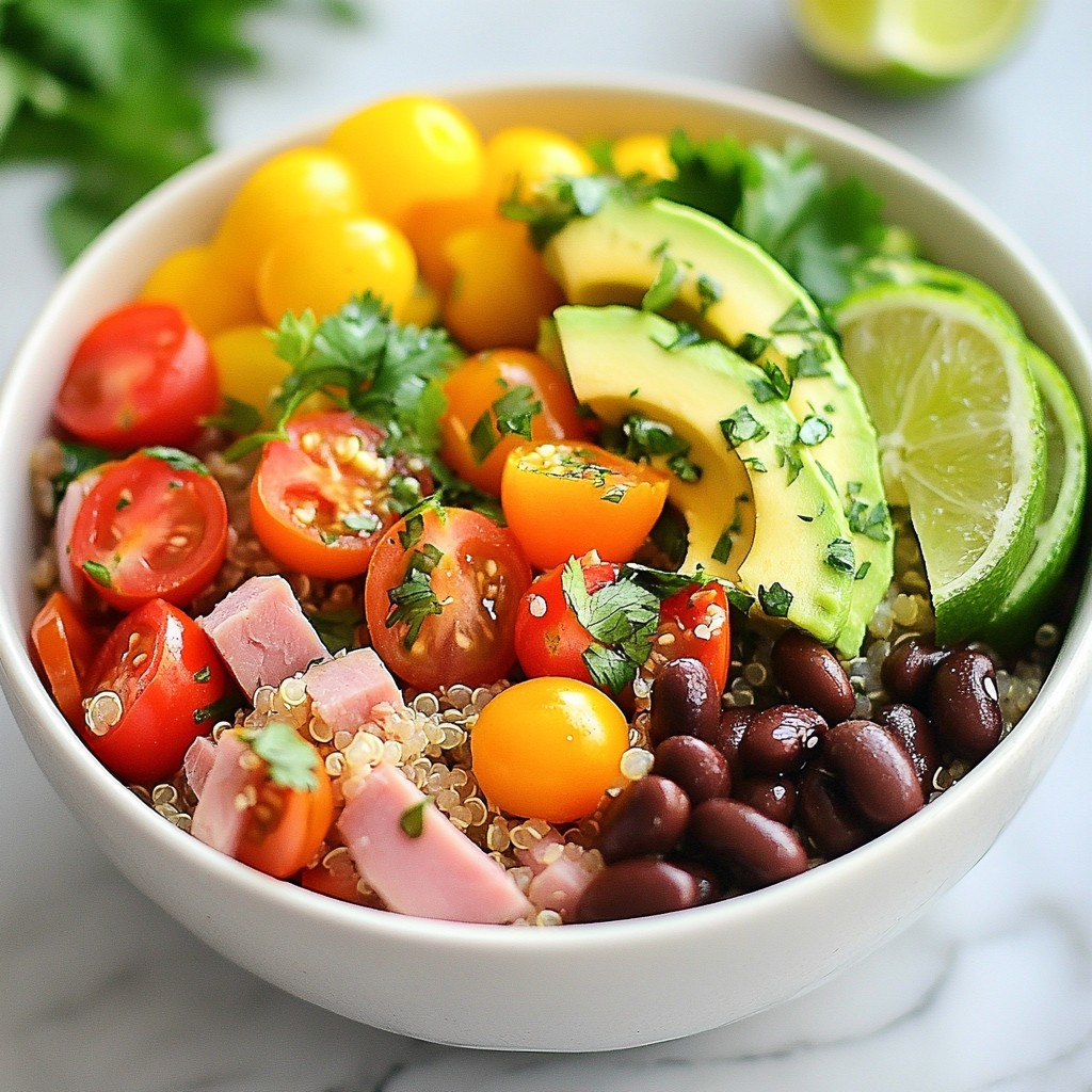 Easy High-Protein Quinoa and Turkey Ham Bowls Recipe