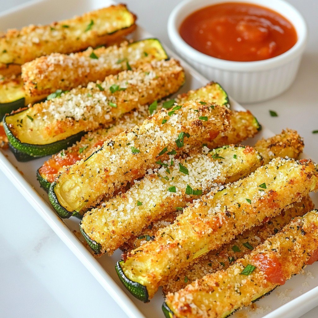 Air Fryer Parmesan Zucchini Fries Crunchy and Easy