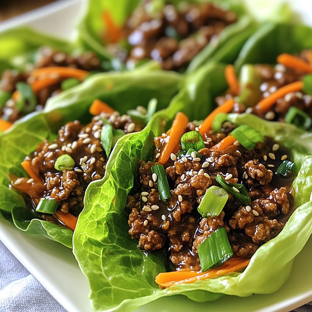 Teriyaki Beef Lettuce Wraps Quick and Flavorful Dish