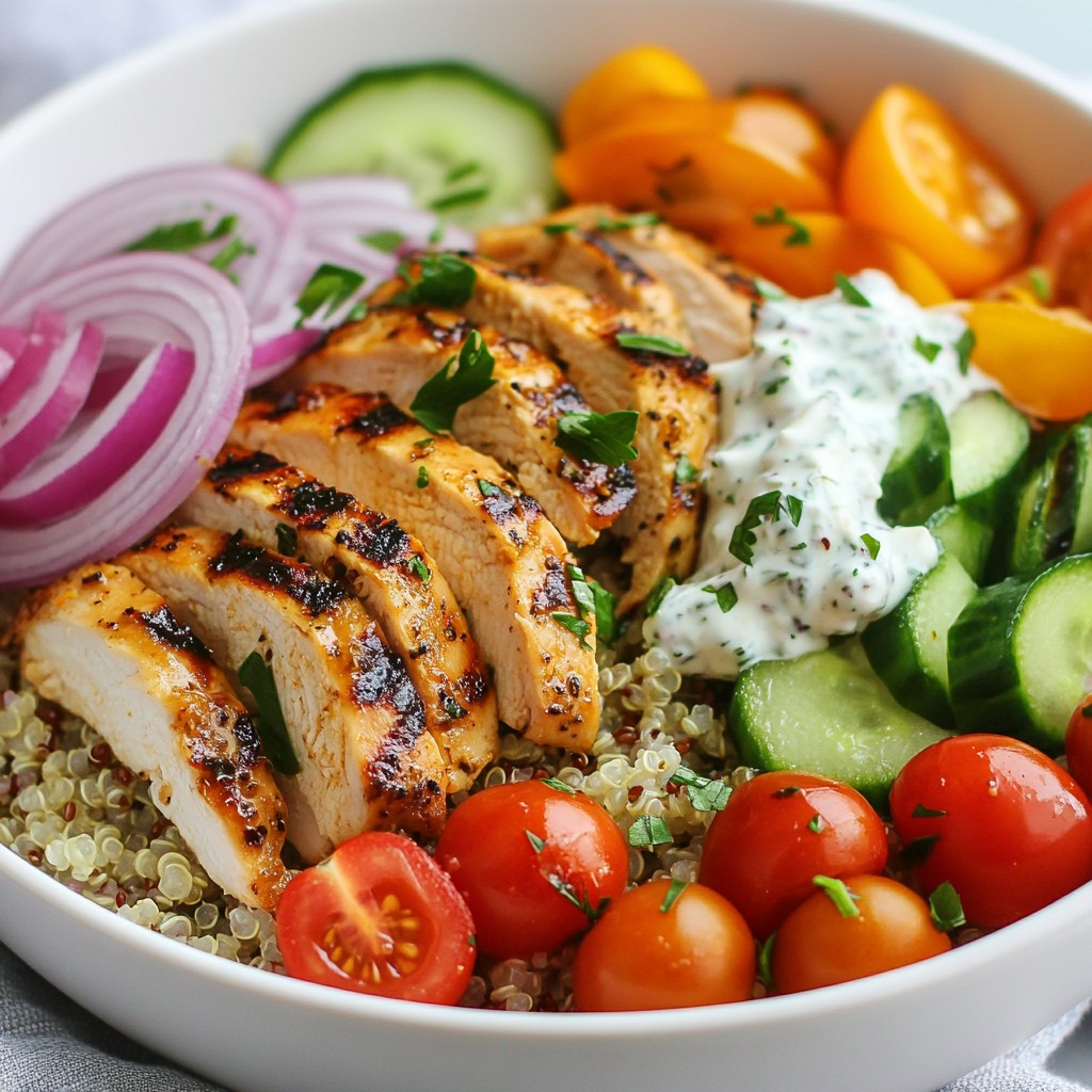 Greek Chicken Gyro Bowls Flavorful and Easy Meal