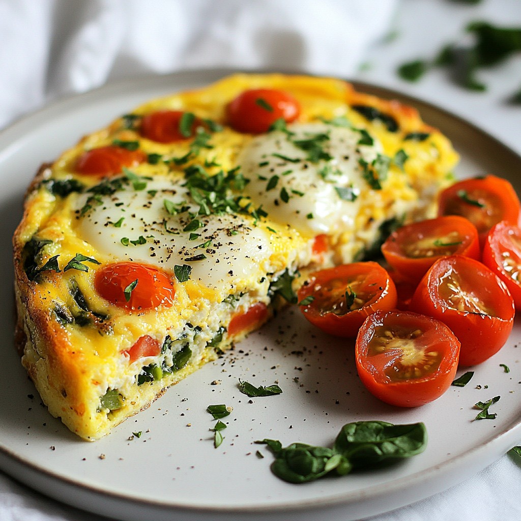 Cheesy High-Protein Egg White Frittata Recipe
