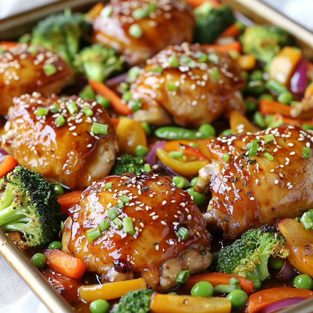 Sheet Pan Teriyaki Chicken and Veggies Delight