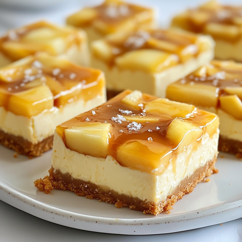 Caramel Apple Cheesecake Bars Irresistible Dessert Treat