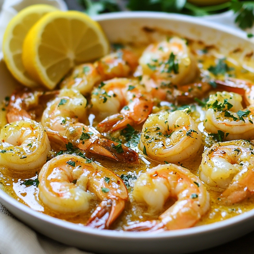 Lemon Garlic Butter Shrimp Skillet Quick and Easy Meal