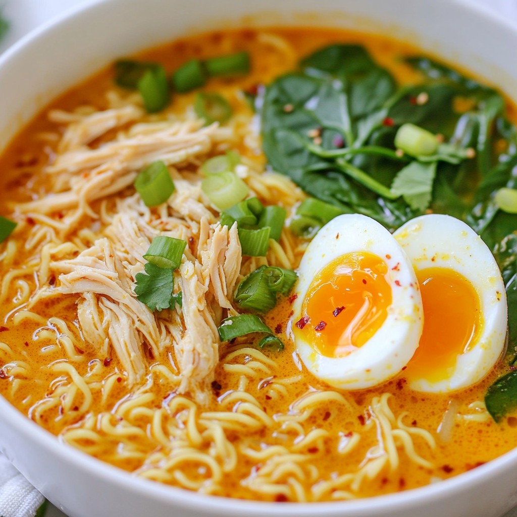 Spicy Creamy Chicken Ramen Quick and Tasty Meal