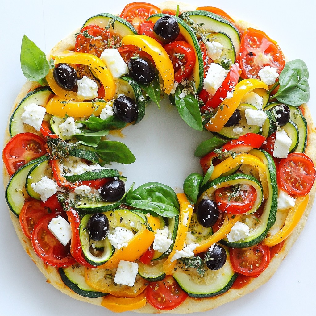 Holiday Veggie Wreath Pizza Festive and Flavorful Treat