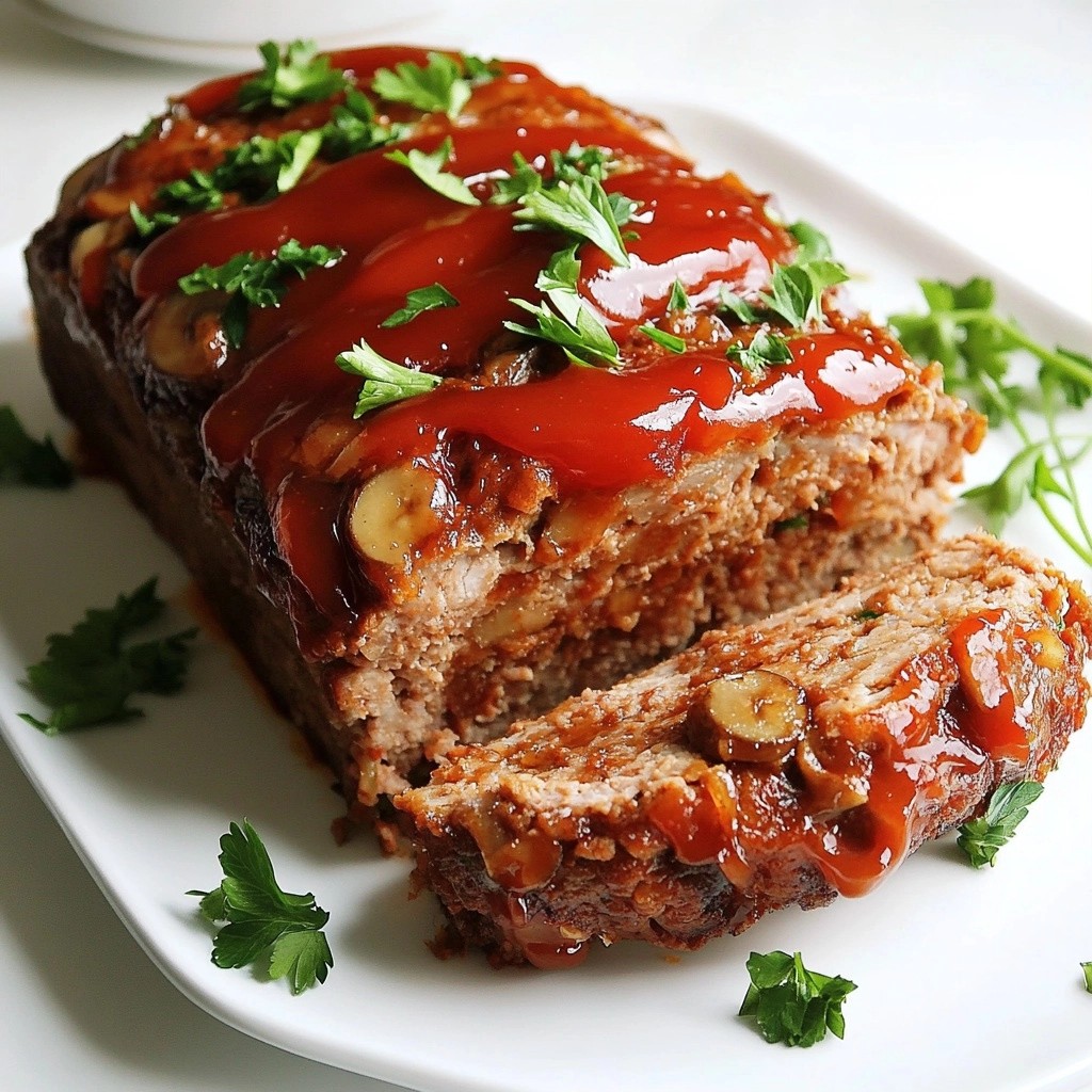 Hearty protein-rich Mushroom and Turkey Meatloaf Recipe