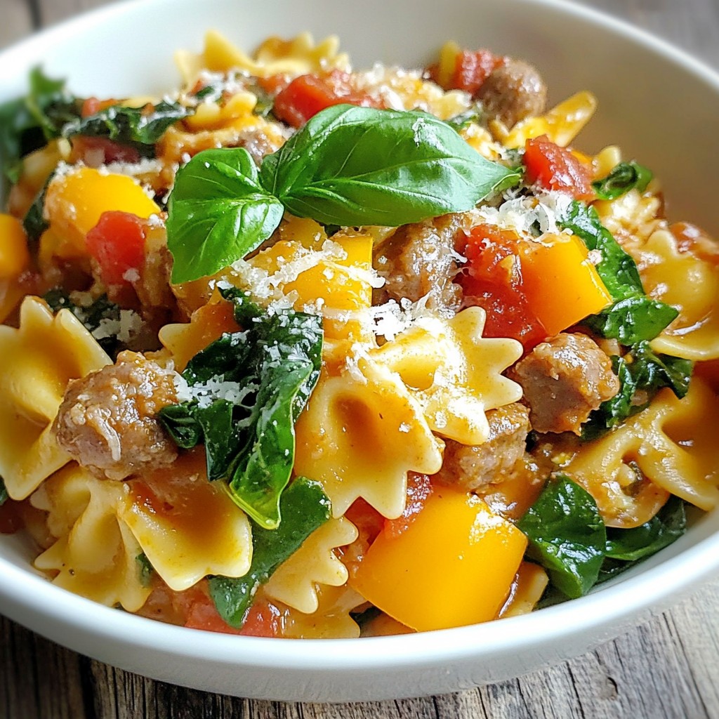 Italian Sausage Bow Tie Pasta Flavorful and Easy Meal