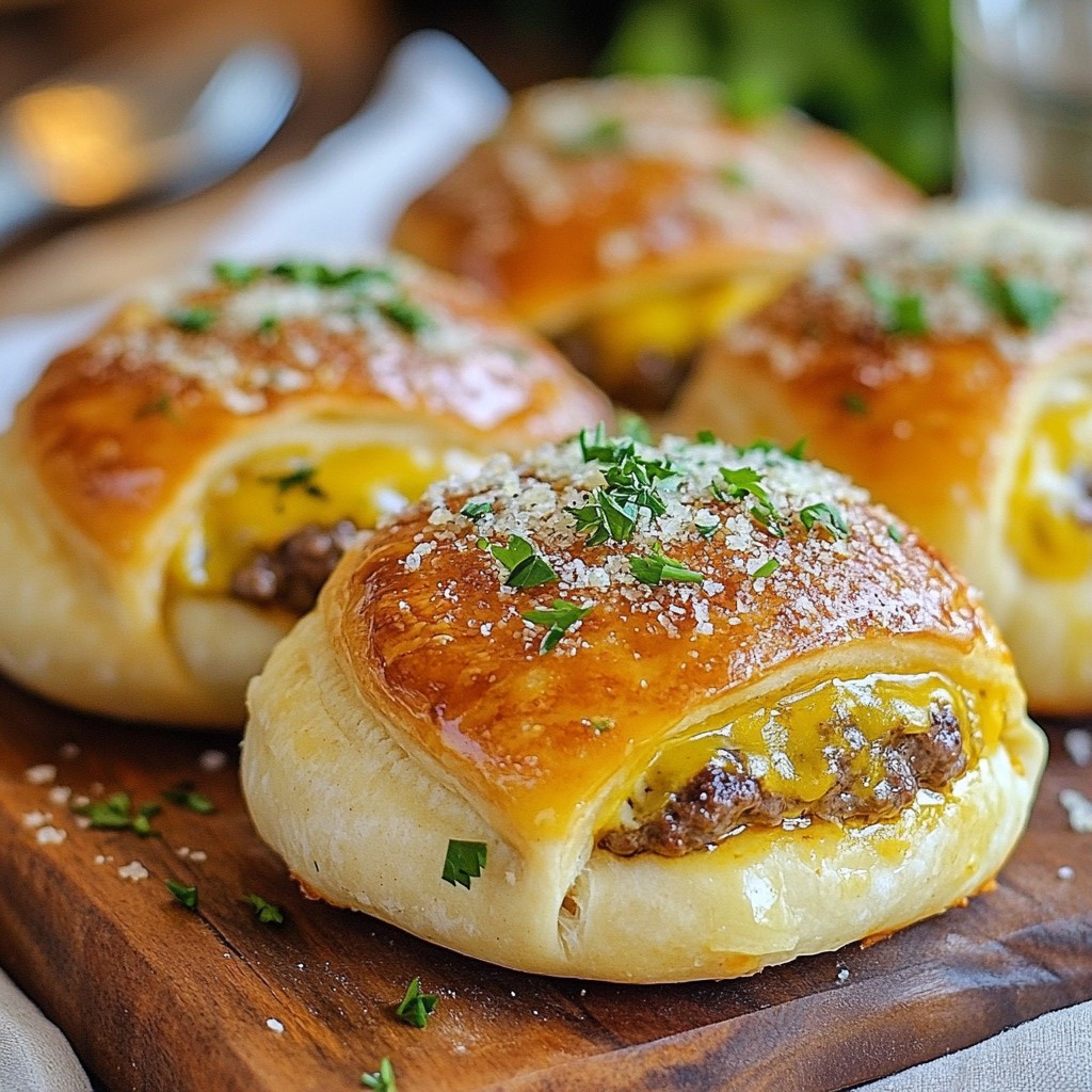 Garlic Parmesan Cheeseburger Bombs Simple Recipe