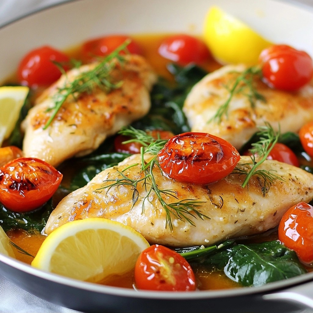 Savory High-Protein Lemon Dill Chicken Skillet Delight