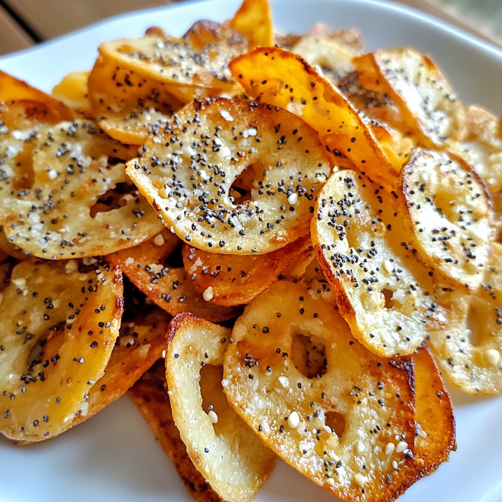 Air Fryer Everything Bagel Chips Crunchy Snack Recipe