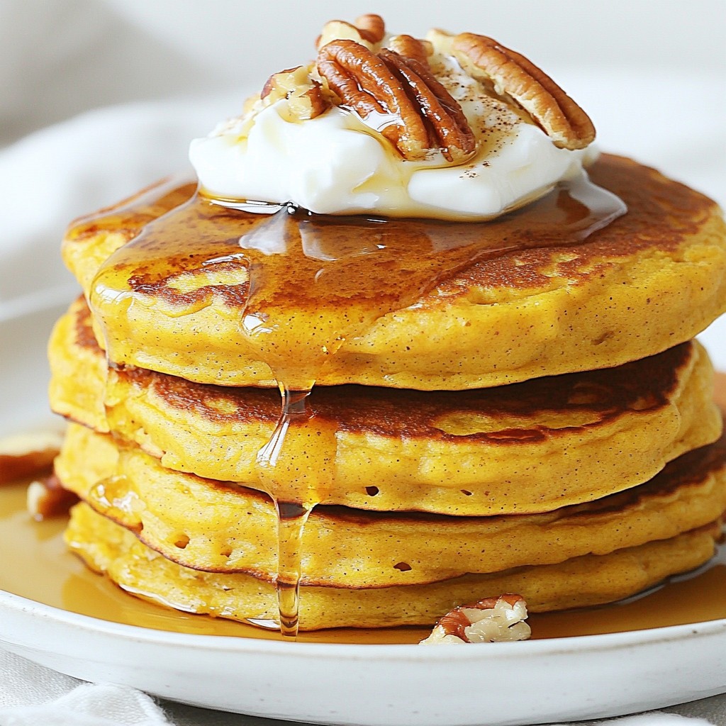 Fluffy High-Protein Pumpkin Spice Protein Pancakes Recipe